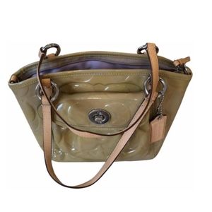 Coach Leah Embossed Patent Leather Bag